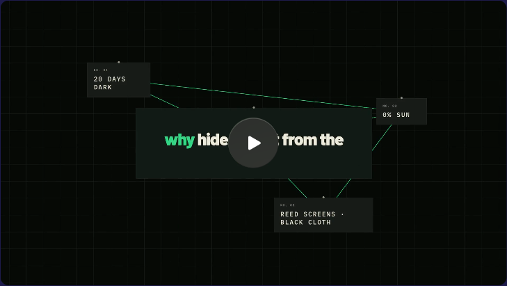 Dark editorial animation created with Hyperframes